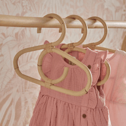 Image showing the Aria Pack of 9 Rattan Hangers, Rattan product.