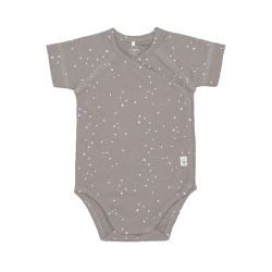 Image showing the Short Sleeve Bodysuit with Print GOTS, 0 - 3 Months, Sprinkle Taupe product.