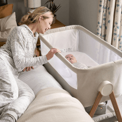 Image showing the Lua Bedside Crib, Fawn product.