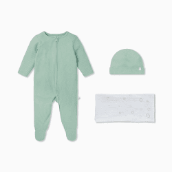 Image showing the Take me Home Ribbed Gift Set, 0 - 3 Months, Mint product.