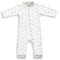 Image showing the Mouse Magnetic Fastening Romper Onesie, 3 Months, Grey product.