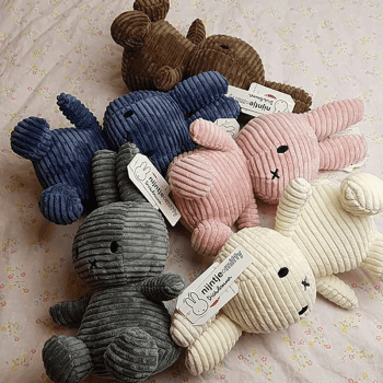 Image showing the Miffy Corduroy Soft Toy, 50cm, White product.