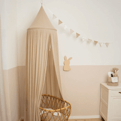 Image showing the Pure Muslin Canopy, Beige product.