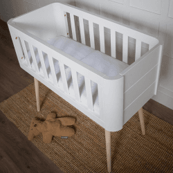 Image showing the Little Me Hypoallergenic Bamboo Crib Mattress, White product.