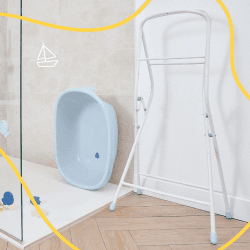 Image showing the Whale Baby Bath Tub Stand, Grey product.