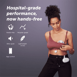 Image showing the Elvie Stride Double Electric Breast Pumps, White product.