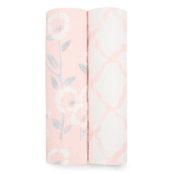 Image showing the Essentials Pack of 2 Silky Soft Bamboo Muslin Swaddles, 112 x 112cm, Stencil product.