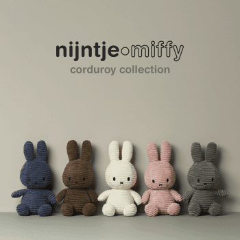 Image showing the Miffy Corduroy Soft Toy, 33cm, White product.