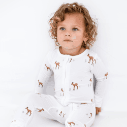 Image showing the Bambi Bamboo Zip Sleepsuit, 3 - 6 Months product.