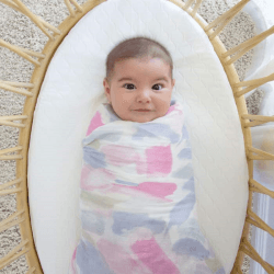 Image showing the Boutique Pack of 3 Large Silky Soft Bamboo Swaddles, 120 x 120cm, Florentine product.