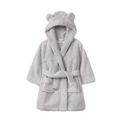 Image showing the Bear Ears Baby Robe, 0 - 6 Months, Grey product.