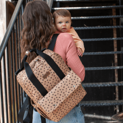 Image showing the Georgi Eco Changing Backpack, Caramel leopard product.