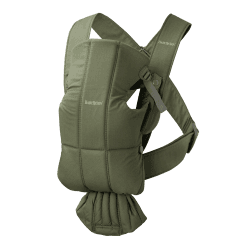 Image showing the Mini Baby Carrier, Woven, Dark Green product.