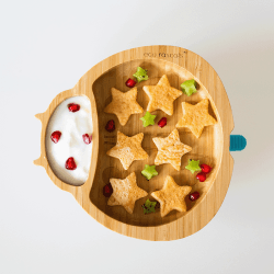 Image showing the Ladybird Bamboo Suction Plate, Red product.