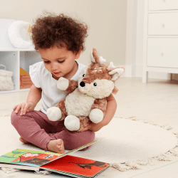 Image showing the LoveLight Finley Fawn Glowing Sound Machine with Recording Function, Orange product.