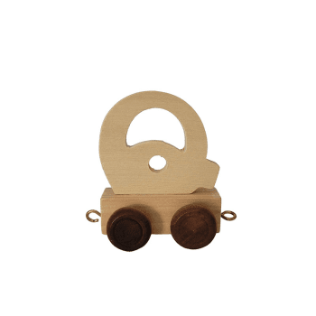 Image showing the Natural Wooden Letter Q, Natural product.