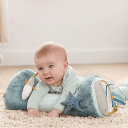 Image showing the Welcome to the World Tummy Time Roll, Blue product.