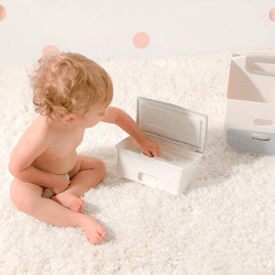 Image showing the Baby Wipes Dispenser, Grey product.