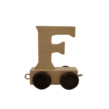 Image showing the Natural Wooden Letter F, Natural product.