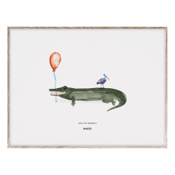 Image showing the All The Way To Paris Coco the Crocodile Print, 30 x 40cm product.