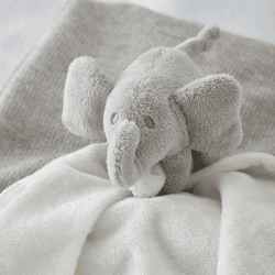 Image showing the Kimbo Elephant Comforter, Soft Grey product.