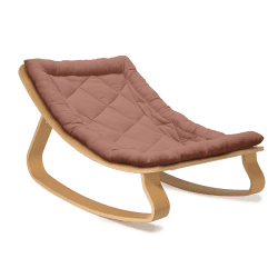 Image showing the Levo Wooden Baby Rocker, Beech, Bois de Rose product.
