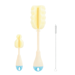 Image showing the 3 Piece Bottle & Teat Brush Set, Blue product.