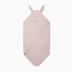 Image showing the Bunny Hooded Baby Bath Towel, Blush product.