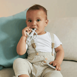 Image showing the 3 Piece Teething Starter Set, Cool Grey product.