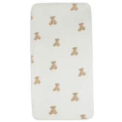 Image showing the Jersey Cot Fitted Sheet, Teddy Bear product.