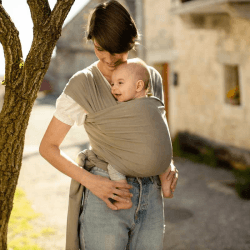 Image showing the Classic Baby Wrap, Grey product.