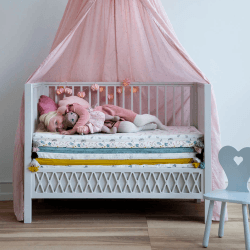 Image showing the Printed Organic Cotton Playmat, Pressed Leaves Rose product.
