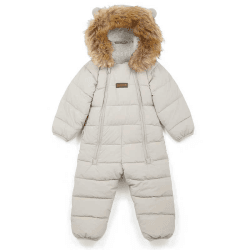 Image showing the Cloud Pramsuit Onesie with Faux Fur, 0 - 6 Months, Winter White product.