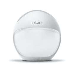 Image showing the Elvie Curve Manual One-Press Breast Pump, White product.