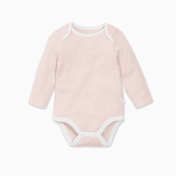 Image showing the Long Sleeve Bodysuit, 0 - 3 Months, Blush Stripe product.