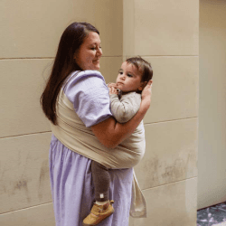 Image showing the Ring Sling Baby Wrap, Pampas Beige product.