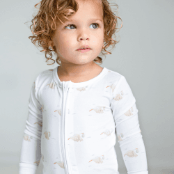 Image showing the Stork Bamboo Zip Sleepsuit, 0 - 3 Months product.
