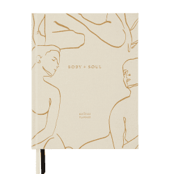 Image showing the Body + Soul Undated Wellness Planner (Cloth Cover), Beige product.