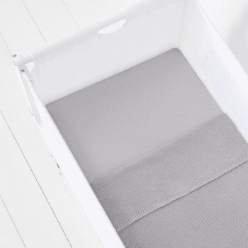 Image showing the SnuzPod Pack of 2 Bedside Crib Fitted Sheets, Grey product.