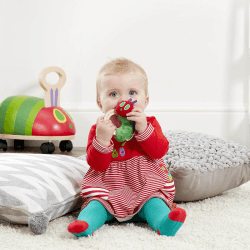 Image showing the Very Hungry Caterpillar Tiny Ring Rattle, Multi product.