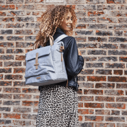 Image showing the Erin Tote and Backpack Changing Bag, Grey Marl product.