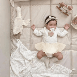 Image showing the Cozy Bear Tutu Bodysuit, 0 - 6 Months, Cream product.