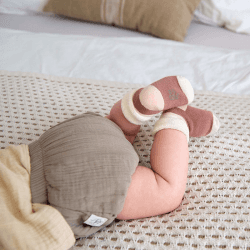 Image showing the Pack of 3 Terry Baby Socks GOTS, 0 - 3 Months, White/Pink/Rust product.