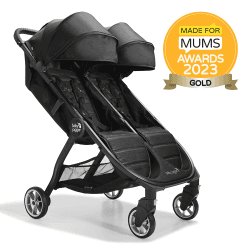Image showing the City Tour 2 Double Compact Pushchair, Pitch Black product.