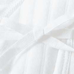 Image showing the The Teddy Bear Boucle Wrap Romper, 0 - 3 Months, White product.