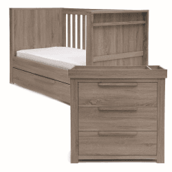 Image showing the Franklin 2 Piece Nursery Furniture Set (excl. Mattress), Grey Wash product.