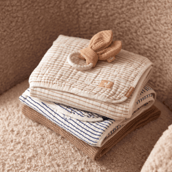 Image showing the Jollein x Miffy Muslin Baby Blanket, 75 x 100cm, Biscuit product.