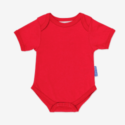 Image showing the Basic Organic Cotton Short Sleeved Bodysuit, 0 - 3 Months, Red product.