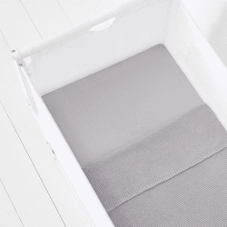 Image showing the SnuzPod Pack of 2 Bedside Crib Fitted Sheets, Grey product.