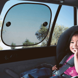 Image showing the Twin Pack of Car Sun Shades, Black product.